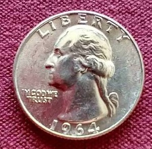 lot 87 image: Uncirculated 1964 Washington Quarter