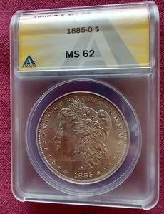 lot 108 image: 1885-O Morgan Dollar - ANACS MS62