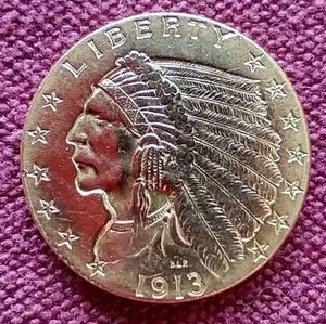 Beautiful 1913 Indian $2.50 Gold Coin