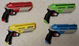 lot 16 image: Nerf  Laser Strike 4 Pack (View Photos for more Details)