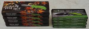 lot 19 image: Pocket Knives (4) Buck Shot Cutlery (4) Tac Xtreme - Tac - X Lock Back