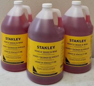 lot 41 image: Stanley (3) 1 Gallon Vehicle Wash & Wax - Pressure Washer Detergent Car & Truck Part # STCTW004