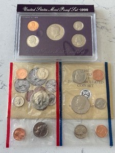 lot 58 image: 1990-S Proof and P & D Mint Sets