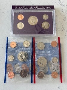 lot 59 image: 1991-S Proof and P & D Mint Sets