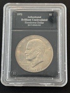 lot 3 image: 1972 Eisenhower Dollar Brilliant Uncirculated