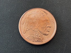 lot 13 image: 1 Ounce .999 Fine Copper Round