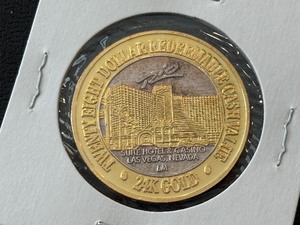 .999 Fine Silver and Gold Layered $28 Dollar Gaming Token RIO Casino