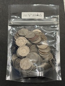 lot 49 image: 100 Liberty V Nickels