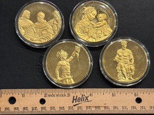 lot 57 image: Gold Layered Collectible Medallions