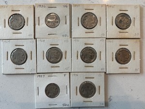 lot 193 image: Buffalo Nickels
