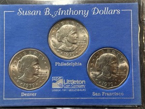 lot 123 image: Susan B. Anthony First Year All Mint Dollar Set