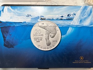 lot 142 image: 2012 Canada $20 .9999 Fine Silver Coin