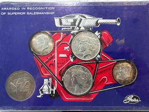 lot 146 image: Gates Salesman Award Peace Dollars and More