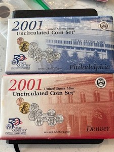 lot 167 image: 2001 P & D Mint Sets