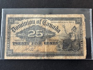 lot 173 image: 1900 Canada 25 Cent Fractional Currency