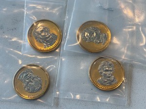 lot 178 image: Presidential Dollars Silver Inlayed