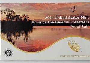 lot 1 image: 2014 Mint America the Beautiful Proof Set - Quarters - National Parks