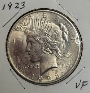 lot 5 image: 1923 Peace Dollar - Silver