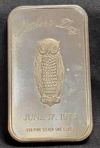 lot 9 image: 1 Oz Silver Bar - Fine