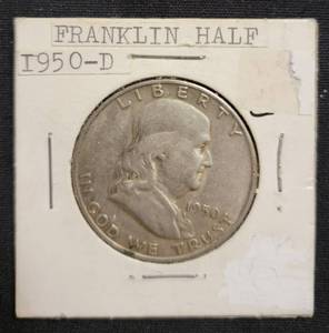 lot 39 image: 1950-D Franklin Half Dollar - Silver