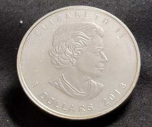 lot 41 image: 2013    1.5 Oz Silver Canadian Polar Bear    ($8 in Canadian Currency)
