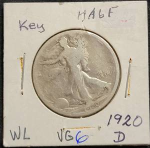 lot 42 image: 1920 Liberty Half Dollar - Silver