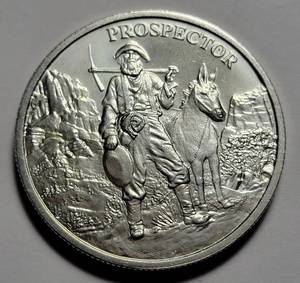 lot 49 image: 1 Troy Oz. Fine Silver Round   - PROSPECTOR