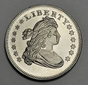 lot 51 image: 1 Troy Oz. Fine Silver Round - LIBERTY HALF BUST