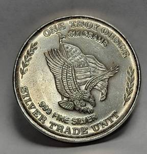 lot 55 image: 1981 1 Troy Oz. Fine Silver Round - U.S.  ASSAY OFFICE SAN FRANCISCO