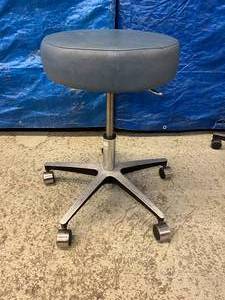 lot 73 image: McKesson Entrust Aluminum Base Surgeon Dentist Assistants&nbspOffice Clinic Stool - In Great Condition