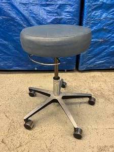 lot 74 image: McKesson Entrust Aluminum Base Surgeon Dentist Assistants Office Clinic Stool - In Great Condition