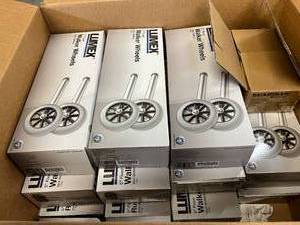 lot 86 image: Lot of 11 NEW Lumex 603650A 5 Fixed Walker Wheels