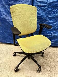 lot 40 image: MSRP $1200 Technion Nuova Contessa All Mesh Executive Office Meeting Room Height Adjustable&nbspMobile Back Support Rolling Chair - In Good Condition Fabric Has A Dark Cast To It - Possibly Will Wash Away