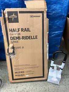 lot 87 image: 1 Case (2 each) Medline MDS89697 Home Care Bed Half Safety Rail Clamp-On - In Excellent Condition