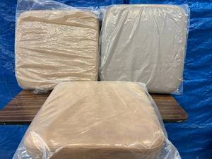 lot 49 image: Lot of 3 New Clinton Industries Padded Seat Cushions