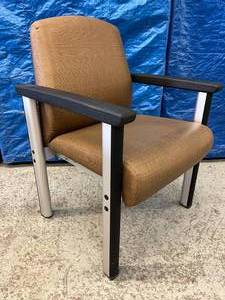 lot 62 image: MSRP $1800&nbspIOA Healthcare Furniture Interlock Series Heavy Duty 500lb Capacity Reception Waiting Room Office Guest Seating Upholstered Padded Arm Chair - Excellent Condition  12 Year Warranty