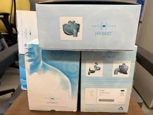 lot 13 image: MSRP $750&nbspLot of 5 NEW In BOX Teleflex Medical HYB500 Hybrid Mask with Headgear, DVD, Bag, Manual & More - All Sizes Included For A Customizable Fit -&nbspIf you need a full face mask but dont want the bulk, choose the Hybrid.