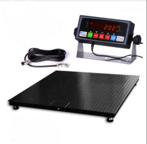 lot 2 image: MSRP $2400 Prime Scales 5000lb Capacity PS-IN202 NTEP Legal For Trade LCD Weight Indicator Platform Floor Scale With Small Ramp - In Great Working Condition First Pic Is A Stock Pic