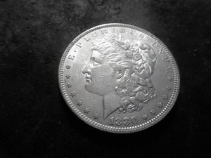 lot 3 image: 1880 Mico O Silver Morgan Dollar