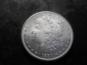 lot 6 image: 1881 S Silver Morgan Dollar