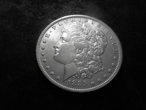 lot 12 image: 1885 Silver Morgan Dollar