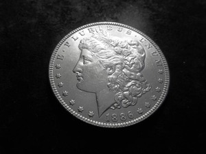 lot 13 image: 1886 Silver Morgan Dollar