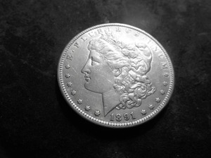 lot 20 image: 1891 S Morgan Silver Dollar