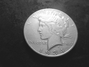 lot 30 image: 1934 S Peace Silver Dollar