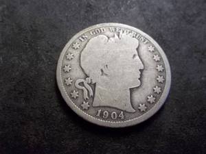 lot 43 image: 1904 Barber Silver Half Dollar