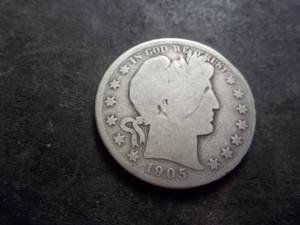 lot 44 image: 1905 O Barber Silver Half Dollar