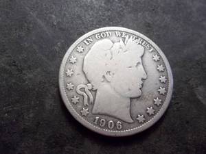 lot 47 image: 1906 S Barber Silver Half Dollar