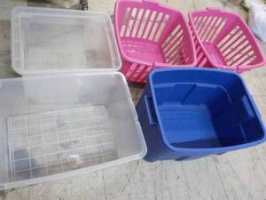 lot 65 image: 5 Storage Totes, set of 8 Coffee Cu...