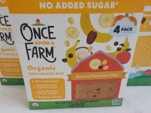 lot 123 image: 9 ct Once Upon a Farm 4 packs bars...