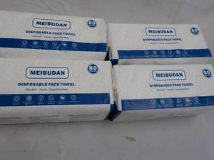 lot 144 image: 4 Ct Meibudan Disposable Face Towel...